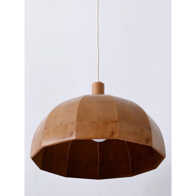 Mid-Century Modern Pine Wood Pendant Lamp, Sweden, 1960s For Sale - Image 11 of 18