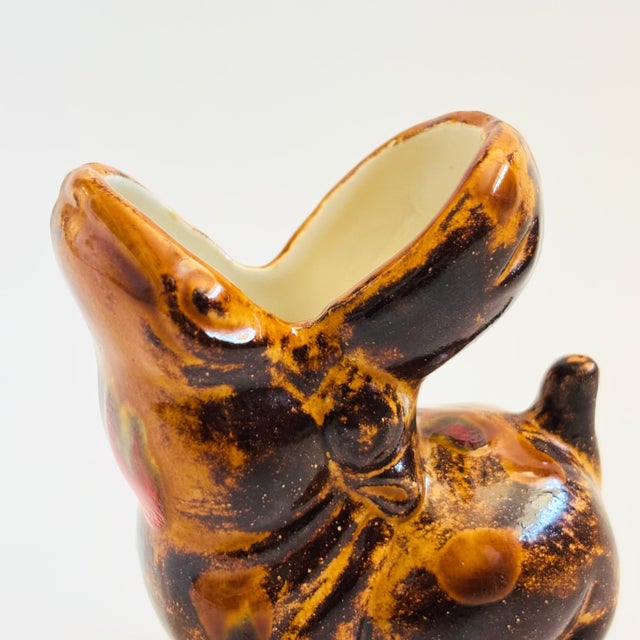 Small Ceramic Hippo Vase or Planter For Sale - Image 4 of 9