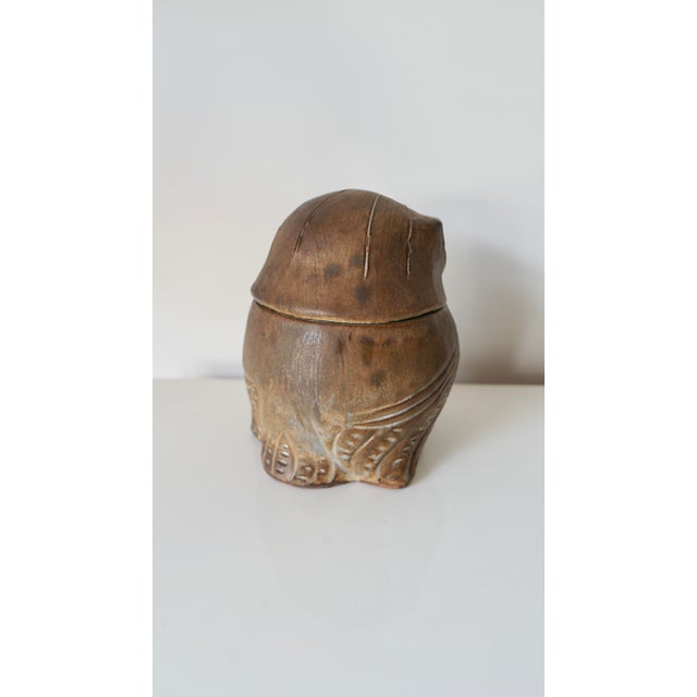 Ceramic Owl Sculpture by Agnès Escala, 1960s For Sale - Image 9 of 16