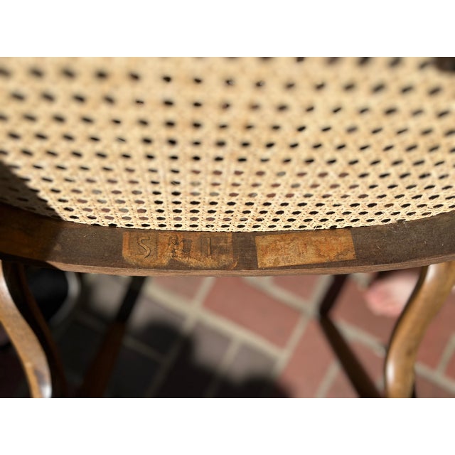 Thonet 1960s Mid-Century Bentwood Caned Rocking Chair by Salvatore Leone Modena, Italy For Sale - Image 4 of 9