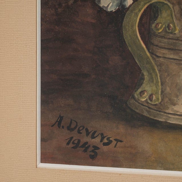 1943 Belgian Wall Art With Wooden Frame For Sale In Greensboro - Image 6 of 18