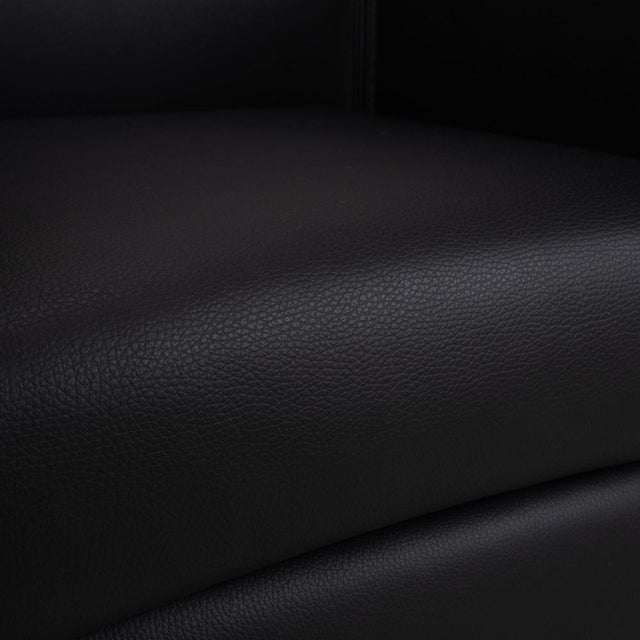 Modern Aura Armchair in Black Leather by Paolo Piva for Wittmann For Sale - Image 3 of 13