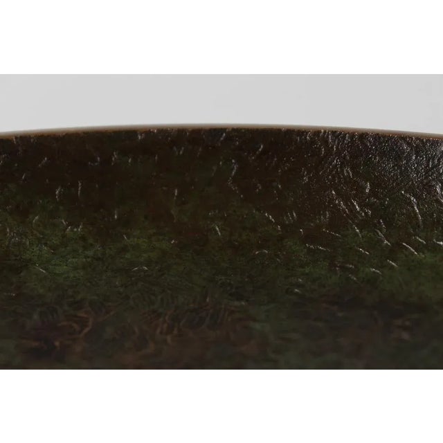 Brown Art Deco Danish The Shepherdess and the Chimney Sweep Tinos Bronze Dish with Relief from H. C. Andersen, Denmark, 1950s For Sale - Image 8 of 11