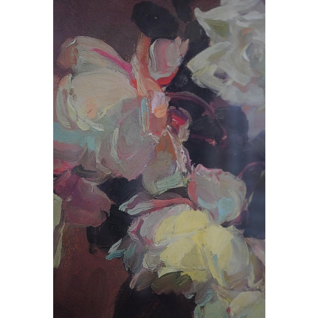 Stunning Framed Still Life Flowers Decorative Artwork For Sale - Image 10 of 11