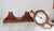 Vintage Quartz Traditional Style Leather Wrapped Wooden Mantel Clock For Sale - Image 10 of 16