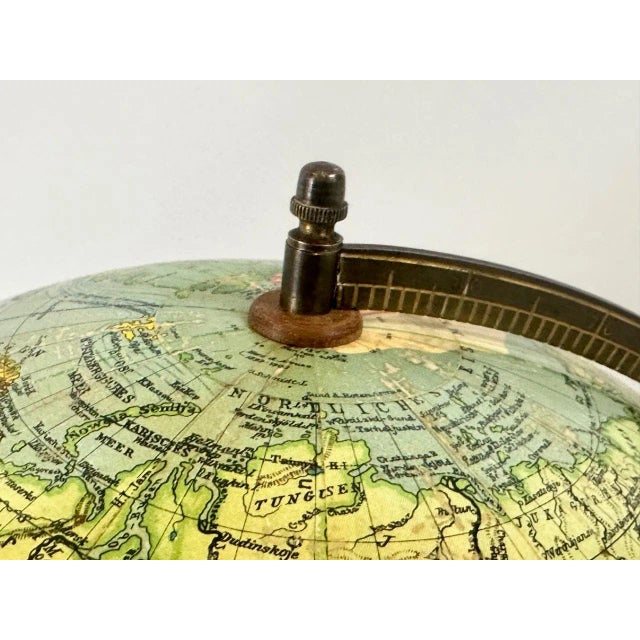 Vintage Terrestrial Globe by R. Neuse & C. Luther for Columbus Verlag, 1936 For Sale - Image 9 of 11