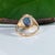Gold 5.8Ct Rainbow Moonstone Cabochon Ring With Earth-Mined Diamonds: Solid 14k Gold, Size 6.75 For Sale - Image 8 of 9