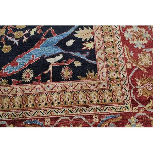 1990s Handwoven Black/Red Serapi Style Rug 9'1" X 11'9" For Sale - Image 5 of 10