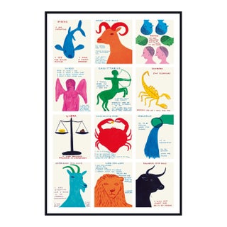 David Shrigley Signs of the Zodiac Lithograph Poster (Maxi), 2021 For Sale