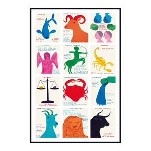 David Shrigley Signs of the Zodiac Lithograph Poster (Maxi), 2021