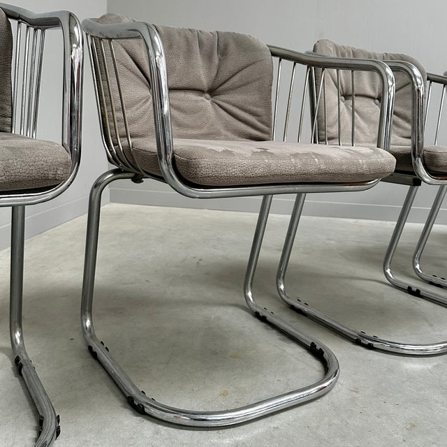 Vintage Italian Dining Chairs by Gastone Rinaldi, 1970s, Set of 6 For Sale - Image 6 of 15
