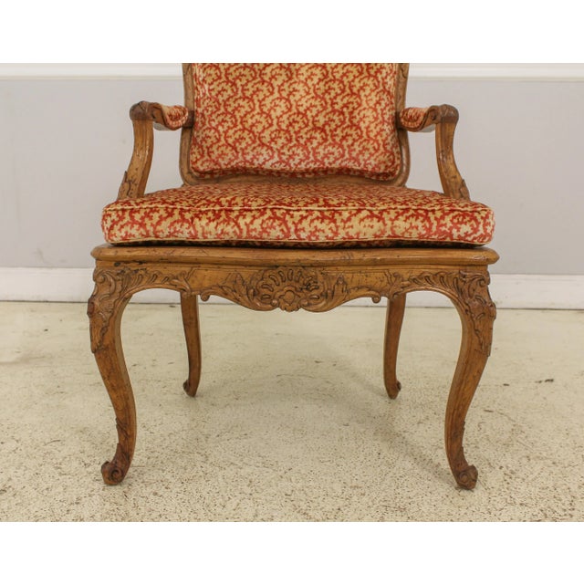 1930s Vintage 1930s French Louis XV Carved Armchair For Sale - Image 5 of 13