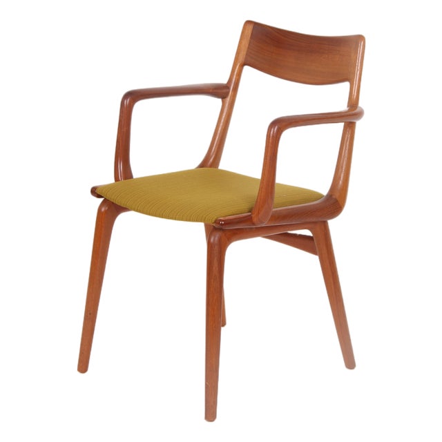 Teak Boomerang Armchair by Alfred Christensen for Slagelse Møbelværk, 1950s For Sale