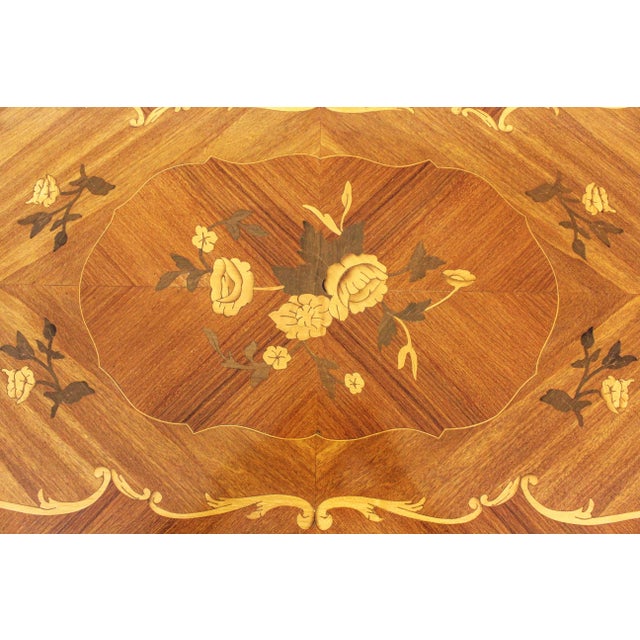 French Inlaid Walnut Flip Top Louis XV Games Table For Sale - Image 11 of 13