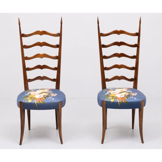 Set of Ladder Back Chairs attributed to Paolo Buffa, Italy, 1956 For Sale - Image 6 of 10