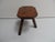 Brown Antique Oak Milk Stool, 1890s For Sale - Image 8 of 9