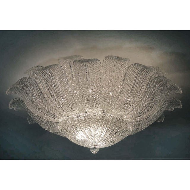 Italian Murano Style Flower Ceiling Lamp – 24 Hand-Blown Glass Panels For Sale In Los Angeles - Image 6 of 6