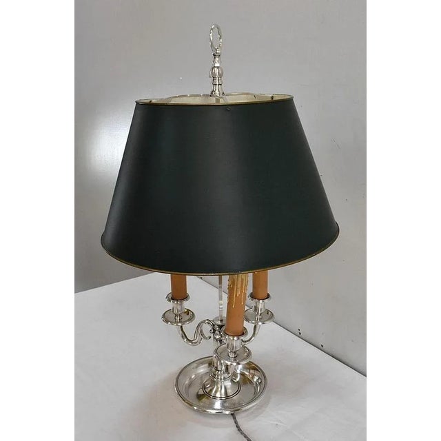 Louis XVI Silver-Plated Lamp For Sale - Image 4 of 18