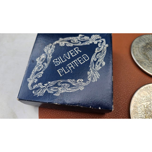 Art Deco Silver-Plated Table Mats, 1960s, Set of 6 For Sale - Image 6 of 8