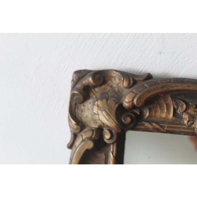 1960s Ornate Rococo Style Large Rectangular Wall Mirror For Sale - Image 10 of 11