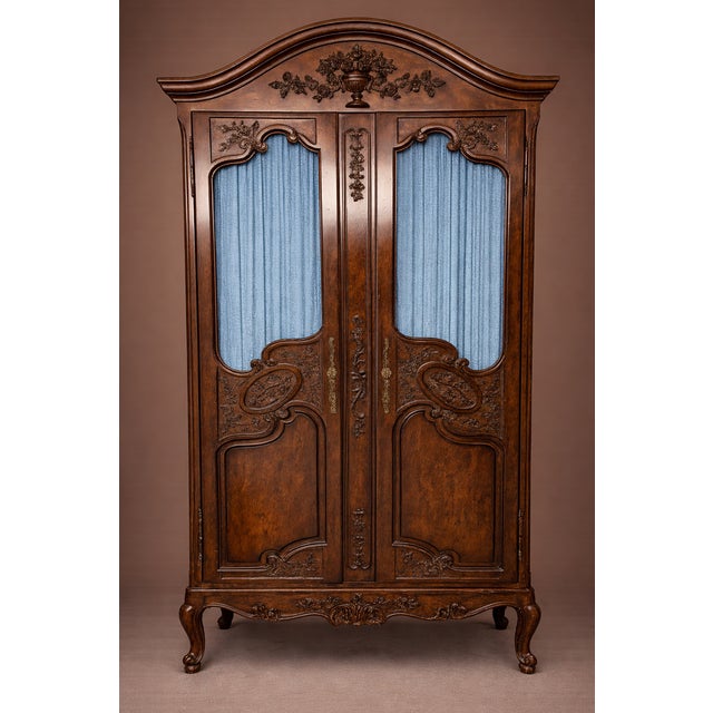 1970s French Provincial Louis XV Lewis Mittman Armoire For Sale - Image 13 of 14
