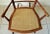 Antique Early 20th Century Rj Horner Faux Bamboo Wood Wicker Seat Child's Rocking Chair For Sale - Image 4 of 11