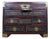 Vintage Rosewood Jewelry Box / Vanity Chest With Brass Hardware & Carved Drawers For Sale