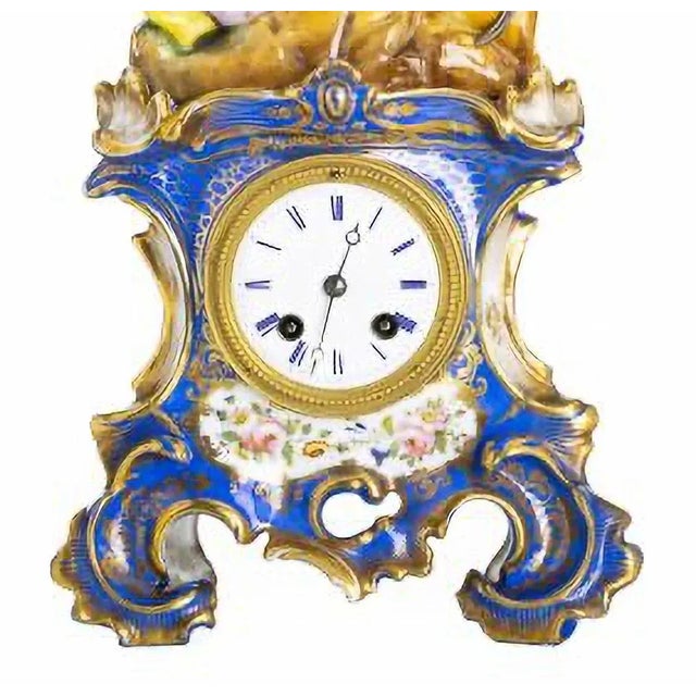 Rococo 19th Century Table Clock Arab Warrior For Sale - Image 3 of 5