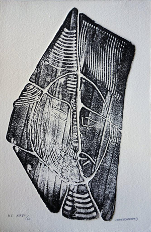 Michèle Correard, Visage joyeux, Etching