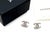 Contemporary Chanel Brand New Silver Classic CC Crystal Piercing Earrings, Pair For Sale - Image 3 of 5