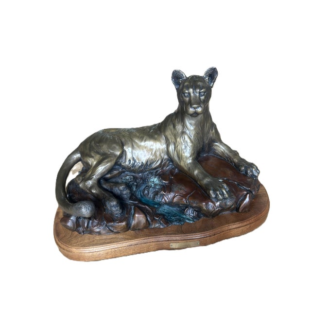 1990s "Cougar Bluff" Bronze Sculpture by Danny D. Edwards For Sale In Miami - Image 6 of 13
