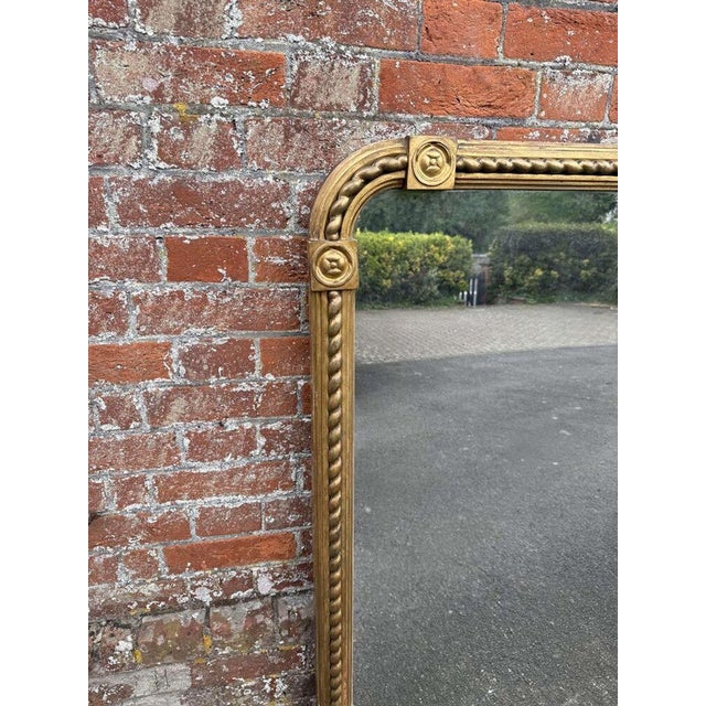 W: 114cm (44.9")h: 133cm (52.4")d: 8cm (3.1") a stunning large antique english 19th century carved wood and gesso arched...