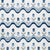 Sample - Schumacher Tulip Flamestitch Embroidery Fabric in Blue For Sale