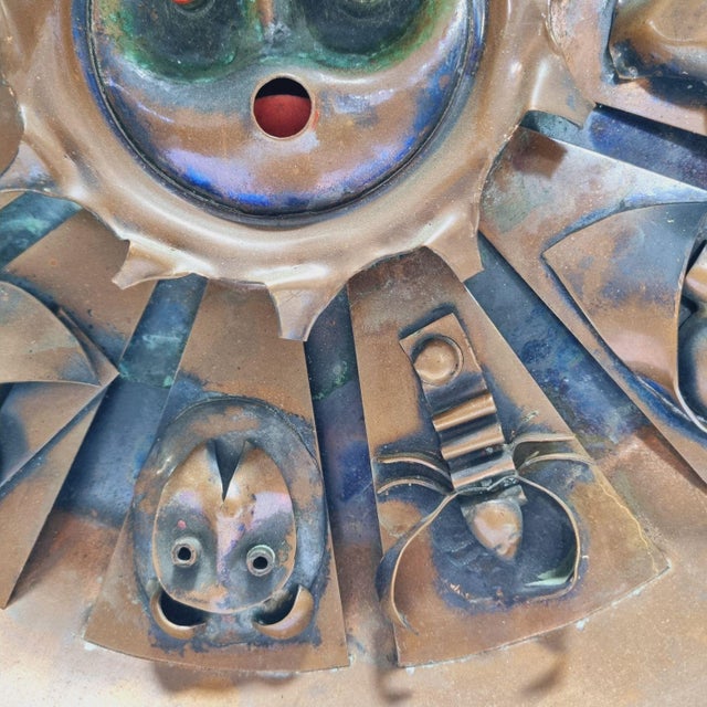 Vintage Brutalist Copper Horoscope Wall Decoration, 1960s For Sale - Image 10 of 15