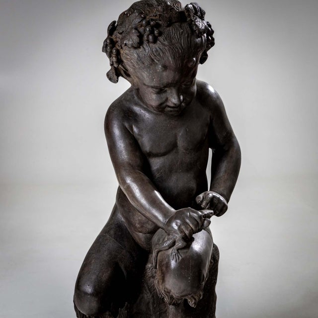 Metal Sculpture of a Young Satyr, Early 20th Century, Metal For Sale - Image 7 of 11