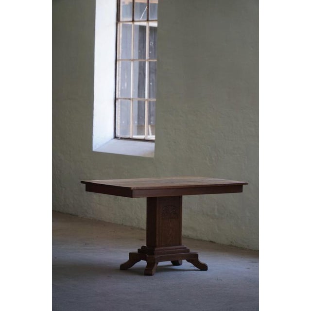 Vintage Danish Art Deco Table in Oak, 1930s For Sale - Image 4 of 15