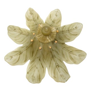 Art Deco French Glass Ceiling Light attributed to Degue-Verreries, 1980s For Sale