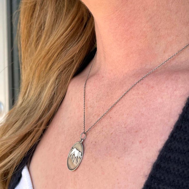 Late 19th Century Victorian Dog Fob Pendant Silver White Enamel For Sale In Madison - Image 6 of 8