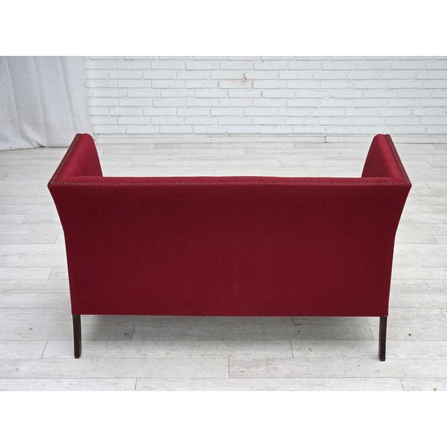 Vintage Danish Two-Seater Sofa in Wool and Ash, 1970s For Sale - Image 10 of 17
