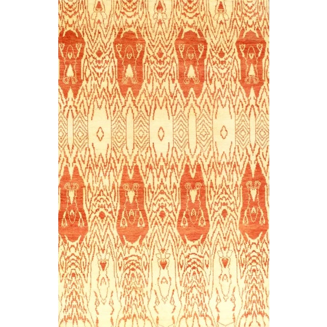 Modern Ikat Rug - 6′ X 9' For Sale