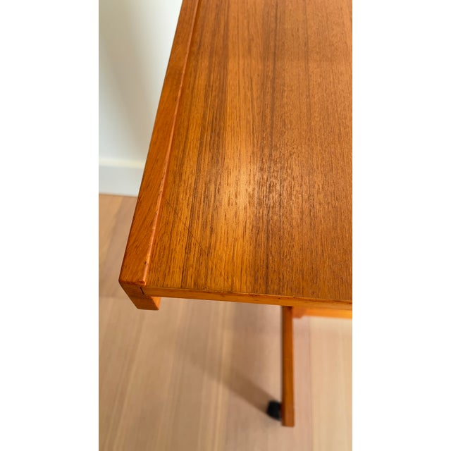Danish Modern Teak Adjustable Rolling Architect's Desk, BRDR Furbo for Levenger, 1980s For Sale - Image 6 of 8