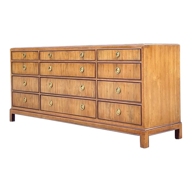 Late 20th Century Vintage Boho Drexel Burl Wood Dresser Chairish