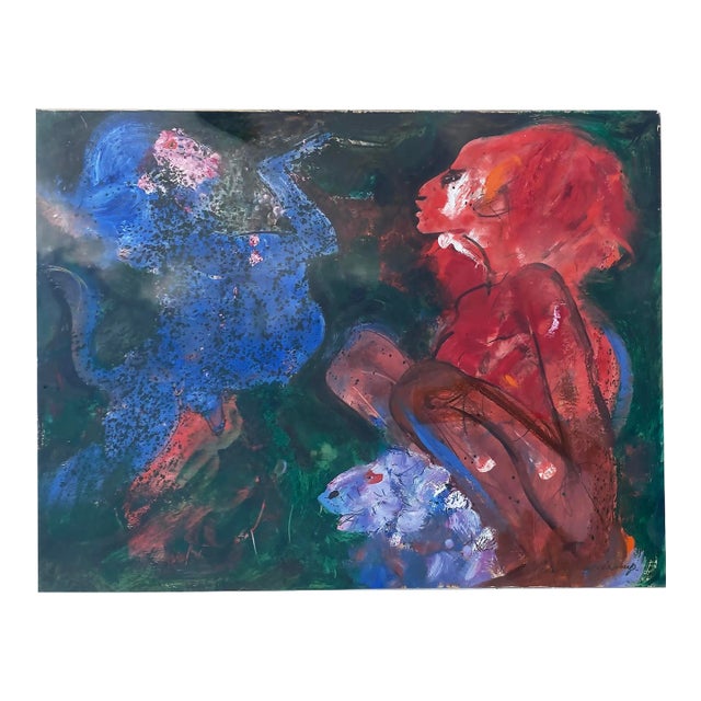 Vintage Abstract Painting by Robert Beauchamp For Sale