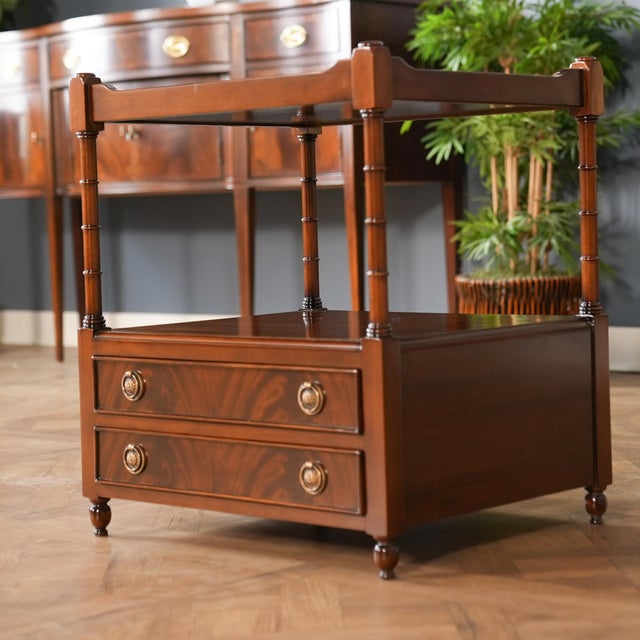 2020s Traditional Mahogany Large Turned Leg Table For Sale - Image 5 of 13