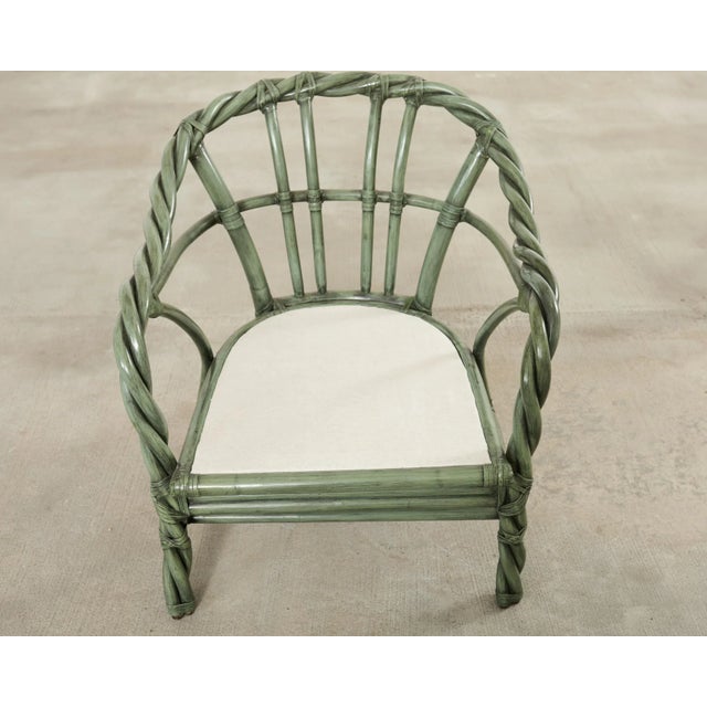 McGuire Organic Modern Twisted Rattan Lounge Chair For Sale - Image 13 of 18