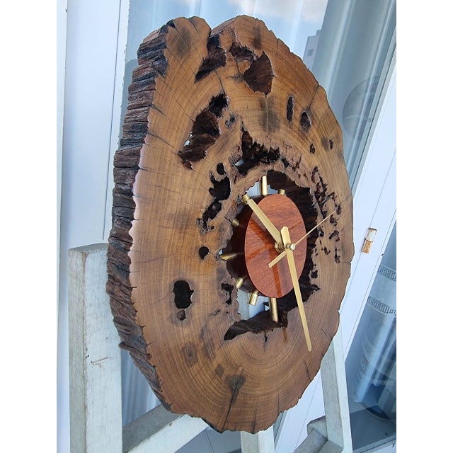 2020s Orbit & Love – One-of-a-Kind Handcrafted Driftwood Clock Duo For Sale - Image 6 of 18