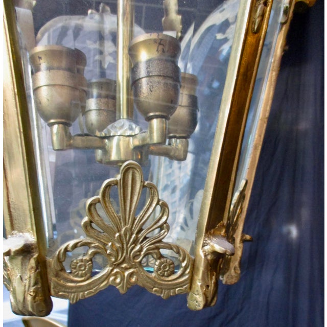 Mid Century French Ormolu Lantern For Sale - Image 10 of 12