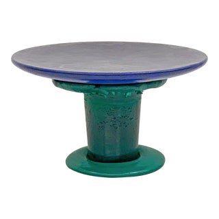 Sunburst Mushroom Table in Green and Blue, Louis Durot, 1990's For Sale