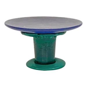 Sunburst Mushroom Table in Green and Blue, Louis Durot, 1990's