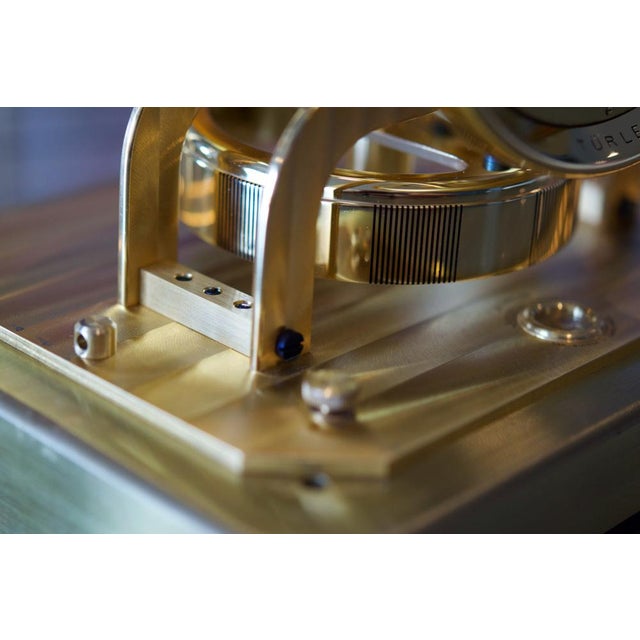 Golden Brass Türler Clock from Jaeger-LeCoultre For Sale - Image 4 of 18